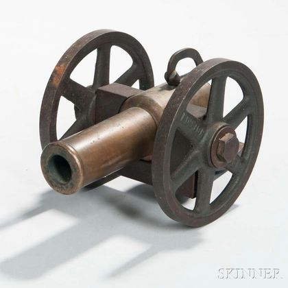 Bronze and Cast Iron Signal Cannon