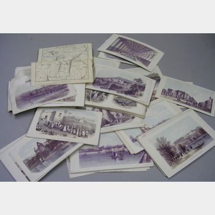 Collection of European Scene Lithographed Post Cards. 