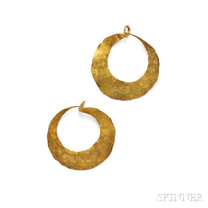 High-karat Gold Hoop Earrings