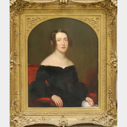 Frederick R. Spencer (New York, 1806-1875) Portrait of Maria Louisa Brownell, Second Wife of Gordon Webster Burnham.