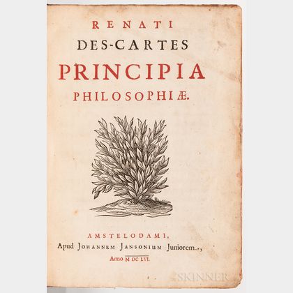 Descartes, Rene (1596-1650) Opera Philosophica: Principia Philosophiae; Specimina Philosophiae