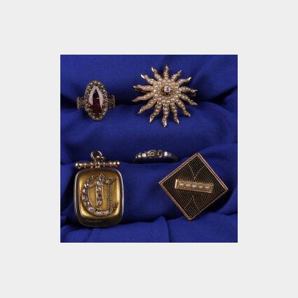 Five Antique Jewelry Items