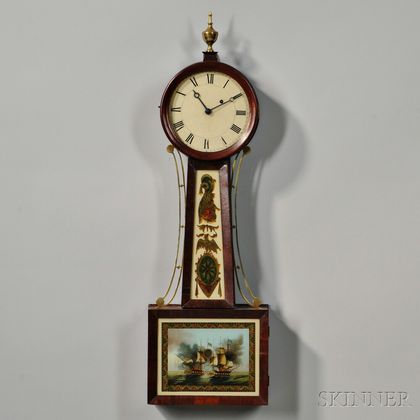 Mahogany Patent Timepiece or "Banjo" Clock