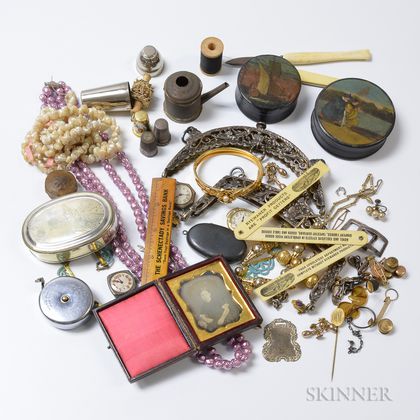 Group of Jewelry and Sewing Accessories