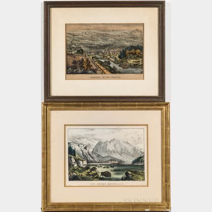 Currier & Ives Through to the Pacific and The Rocky Mountains Lithographs