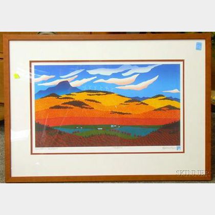 Framed Giclee Print, Windfarm by Sabra Field (American, b. 1935)