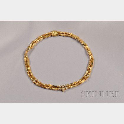 18kt Gold and Diamond Necklace, SeidenGang