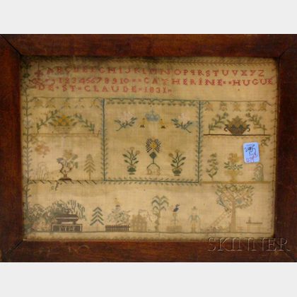 Three Framed 18th and 19th Century Needlework Samplers
