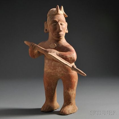 Large Colima Warrior Figure