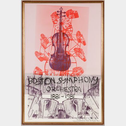 Robert Rauschenberg (American, 1925–2008) Boston Symphony Orchestra 1881-1981 /100th Anniversary Poster