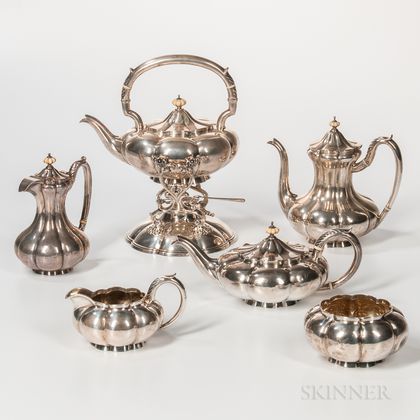Six-piece Howard & Co. Sterling Silver Tea and Coffee Service