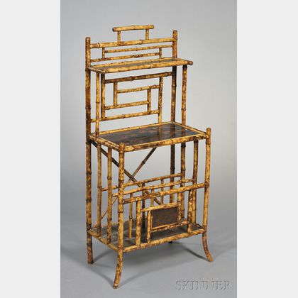 Victorian Bamboo and Lacquer Panel Stand