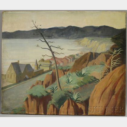 Margaret Anna Dobson (American, 1888-1981) Coastal Landscape
