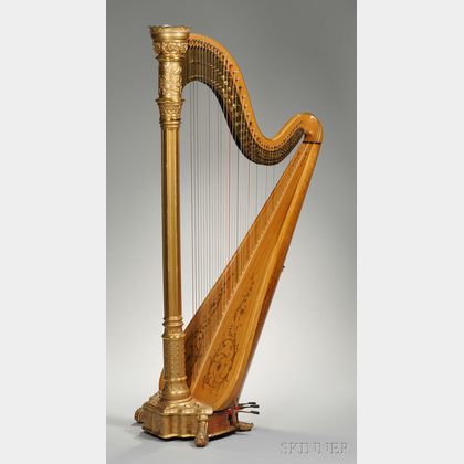 American Concert Harp, Lyon & Healy, Chicago, c. 1905, Style 22 Gold