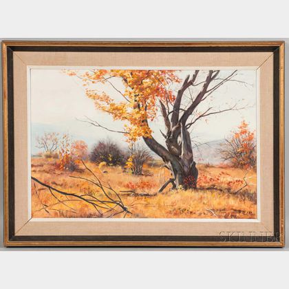 John K. Wilson (American, 20th Century) Windy Fall Landscape