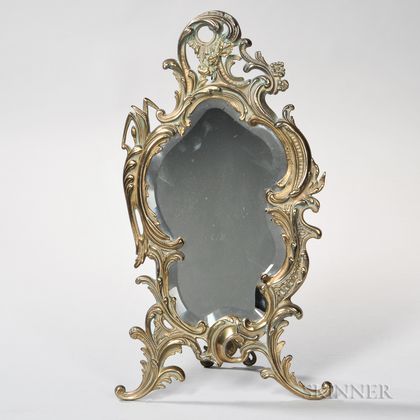 Louis XVI-style Brass Tabletop Mirror