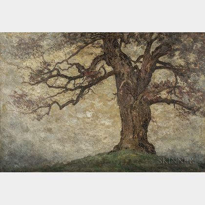 Charles William Hudson (American, 1871-1943) Oak Tree, Misty Day