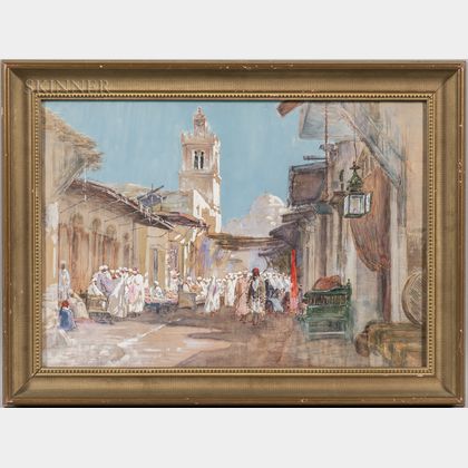 Walter Francis Brown (American/Italian, 1853-1929) Middle Eastern Market Scene