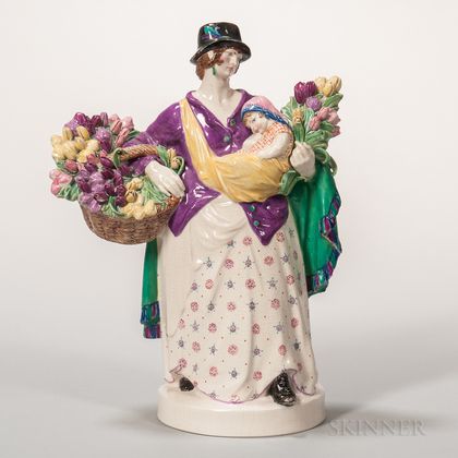 Charles Vyse Pottery Figure The Tulip Woman 