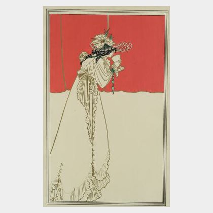Three Framed Mixed-Media, Art Nouveau Images. 