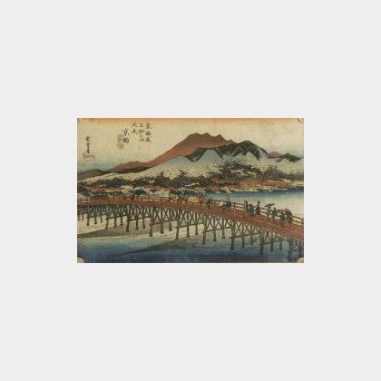 Hiroshige: Kyoto, Great Sanjo Bridge