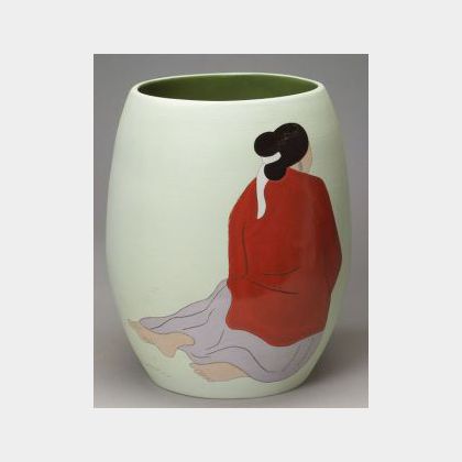 Large Contemporary Glazed Pottery Vase