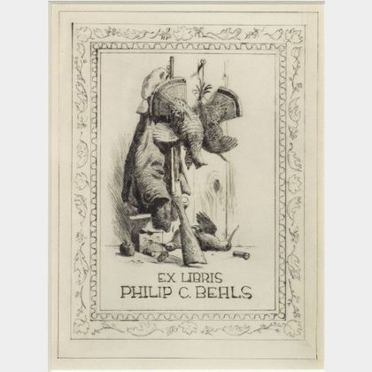 Aiden Lassell Ripley (American, 1896-1969) Ex Libris Philip C. Beals
