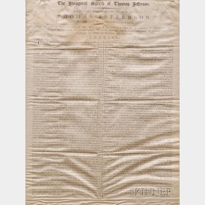 (Jefferson, Thomas),Political Silk Banner