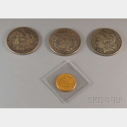 Four 19th Century American Coins