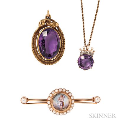 Three Pieces of Antique Jewelry