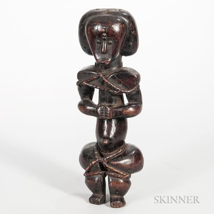 Fang-style Carved Wood Female Figure