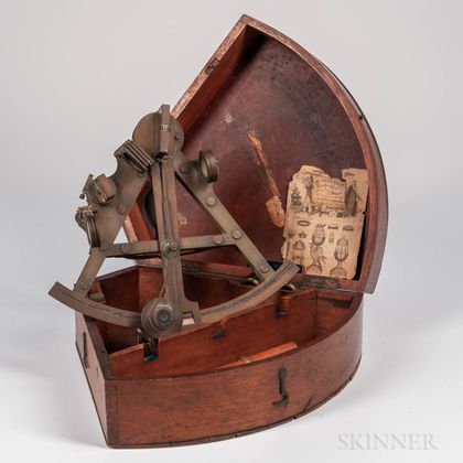 E. Smith Double-frame Lacquered Brass Sextant