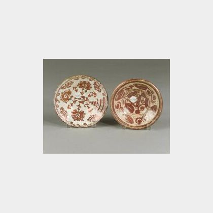 Two Hispano-Moresque Lustre Glazed Earthenware Bowls