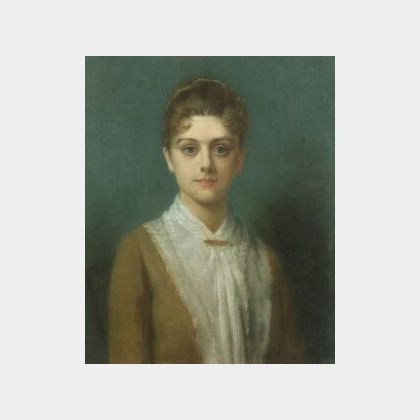 James Wells Champney (American, 1843-1903) Portrait of a Young Lady