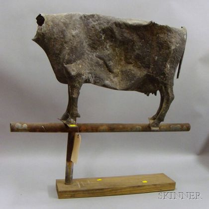 Zinc Molded Full-bodied Cow Weather Vane
