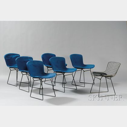 Eight Bertoia Chairs