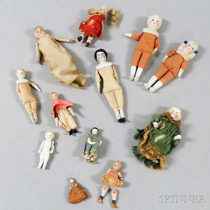 Group of Miniature Porcelain Dolls