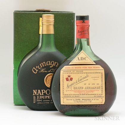 Mixed Armagnac, 1 4/5 quart bottle 1 70cl bottle (oc) 