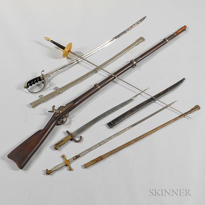 Three Swords, a Bayonet, and a Gunstock