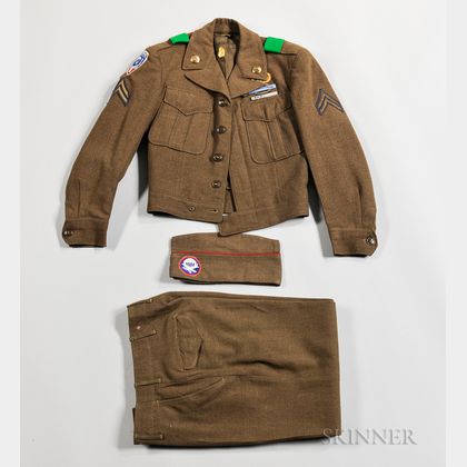 187th Airborne, 88th Airborne Anti-aircraft Battalion Ike Jacket, Trousers, and Cap
