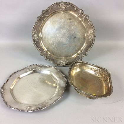 Three Monogrammed Gorham Sterling Silver Items