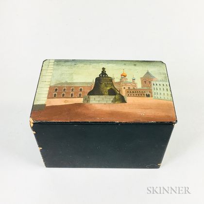 Russian Lacquered Box of the Tsar Bell
