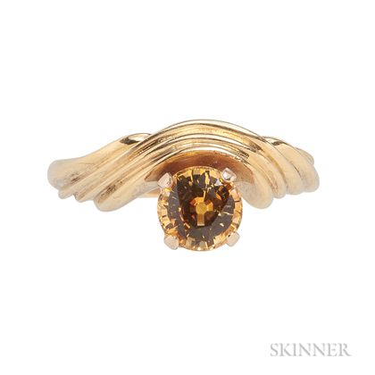 18kt Gold and Yellow Sapphire Ring, R.W. Wise