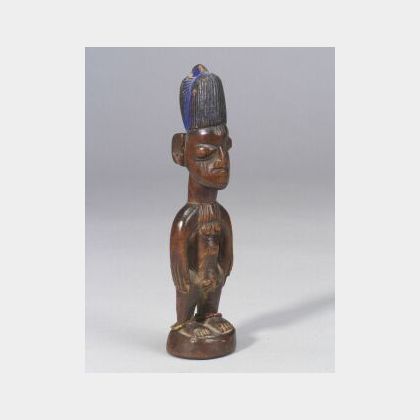 African Carved Wood Ibeji Doll