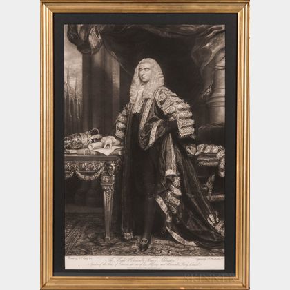 Mezzotint Portrait "The Right Honorable Henry Addington,"