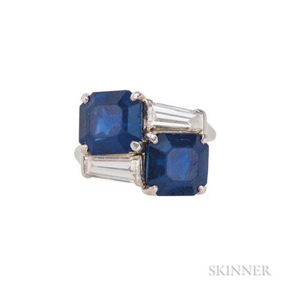 Important Sapphire and Diamond Ring, Cartier