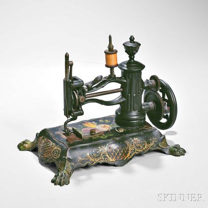 Late 19th Century Paint-decorated Cast Iron Sewing Machine