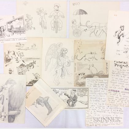 Maxfield Parrish Jr. (American, 1906-1983) and Family Folder of Twenty-seven Works on Paper