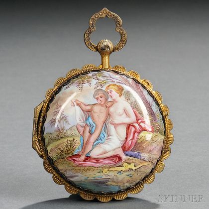 Austrian Enamel and Gilded Silver Case