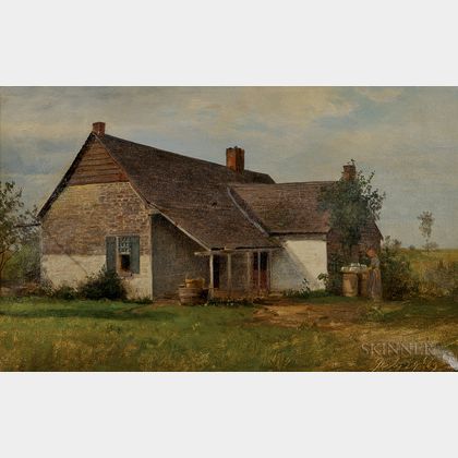 William Moore Davis (New York, 1829-1920) Long Island Farmhouse